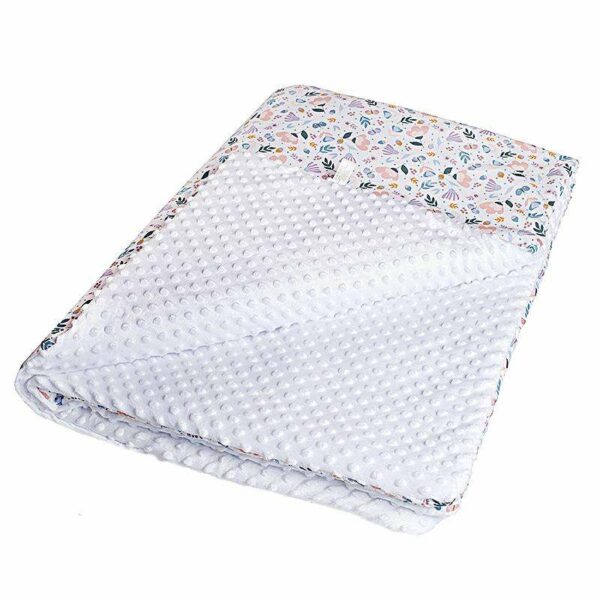 Βρεφική Χειμερινή κουβέρτα Flowers White.