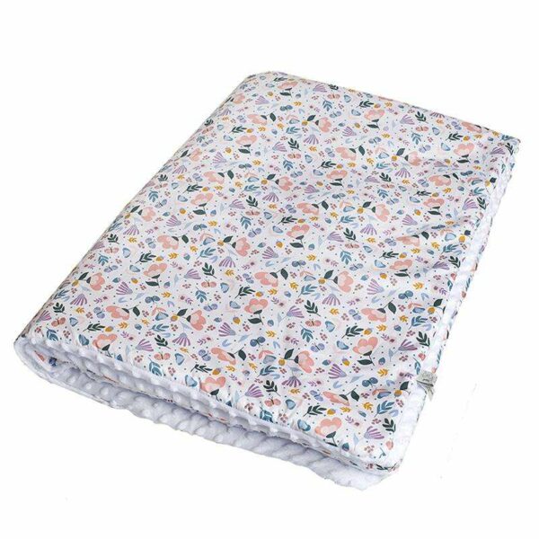 Βρεφική Χειμερινή κουβέρτα Flowers White.