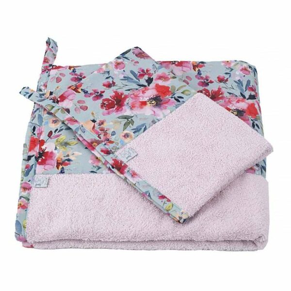 Σετ Πετσέτες Watercolour Flowers Μint