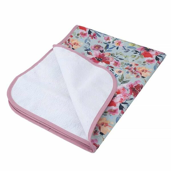 Κάλυμμα αλλαγής πάνας Watercolour Flowers Μint