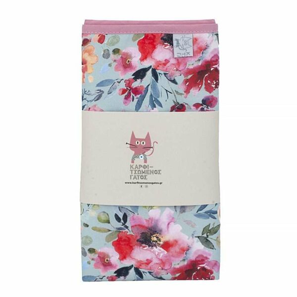 Κάλυμμα αλλαγής πάνας Watercolour Flowers Μint