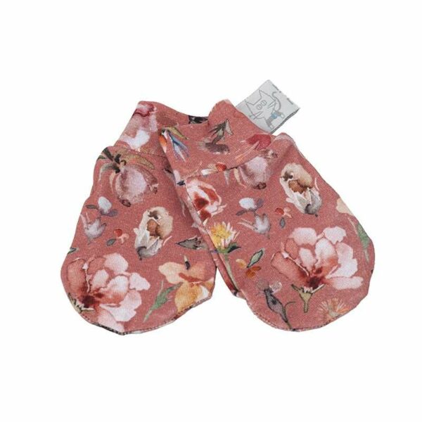 Γαντάκια για νεογέννητο Aqua Floral