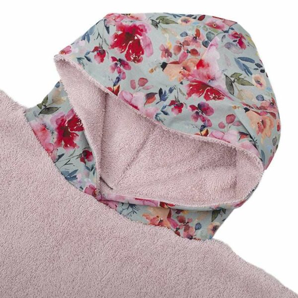 Παιδικό Πόντσο Θαλλάσης Watercolour Flowers Μint