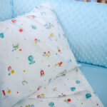 Σετ σεντόνια κούνιας 3 τεμαχίων από οργανικό βαμβάκι Oeko-Tex με Toys Boy print - Karfitsomenosgatos