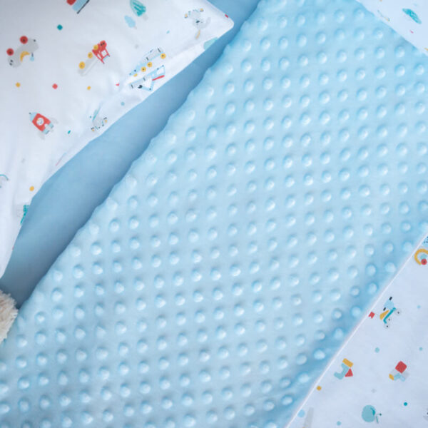 Βρεφική βελουτέ κουβέρτα από βαμβάκι Oeko-Tex με print Toys Boy | Karfitsomenosgatos