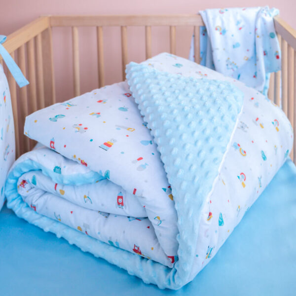 Βρεφικό βαμβακερό πάπλωμα με print Toys Boy | Karfitsomenosgatos