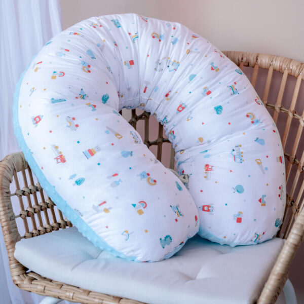 Βαμβακερό μαξιλάρι θηλασμού/εγκυμοσύνης με print Toys Boy | Karfitsomenosgatos