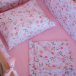 Σετ σεντόνια κούνιας 3 τεμαχίων από βαμβάκι Oeko-Tex με Pretty Flowers print | Karfitsomenosgatos