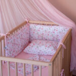 Σετ σεντόνια κούνιας 3 τεμαχίων από βαμβάκι Oeko-Tex με Pretty Flowers print | Karfitsomenosgatos