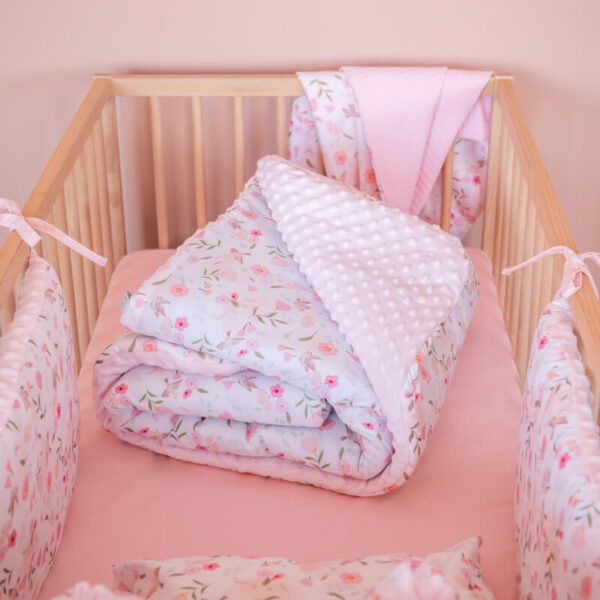 Βρεφικό βαμβακερό πάπλωμα με print Pretty Flowers | Karfitsomenosgatos