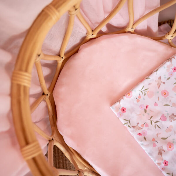 Σετ σεντόνια λίκνου 2 τεμαχίων από βαμβάκι Oeko-Tex με Pretty Flowers print | karfitsomensogatos