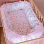 Βρεφική φωλίτσα από οργανικό βαμβάκι Oeko-Tex με print Pretty Flowers | Karfitsomenosgatos