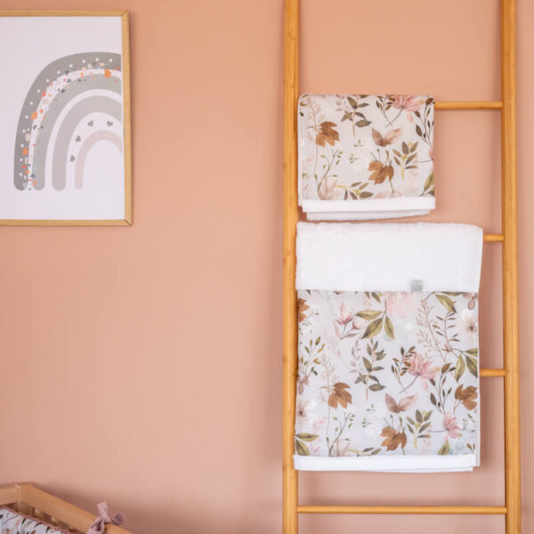 Σετ πετσέτες (2 τεμαχίων) από βαμβάκι Oeko-Tex με Peonies print | Karfitsomenosgatos