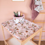 Υφασμάτινο καλάθι αποθήκευσης για την αλλαξιέρα από βαμβάκι Oeko-Tex με Peonies print | Karfitsomenosgatos