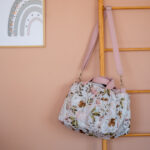 Υφασμάτινο Παιδικό Σακ Βουαγιάζ με Peonies print | Karfitsomenosgatos