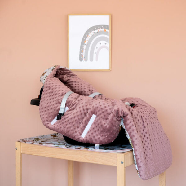 Κουβέρτα Car Seat με print Peonies | Karfitsomenosgatos