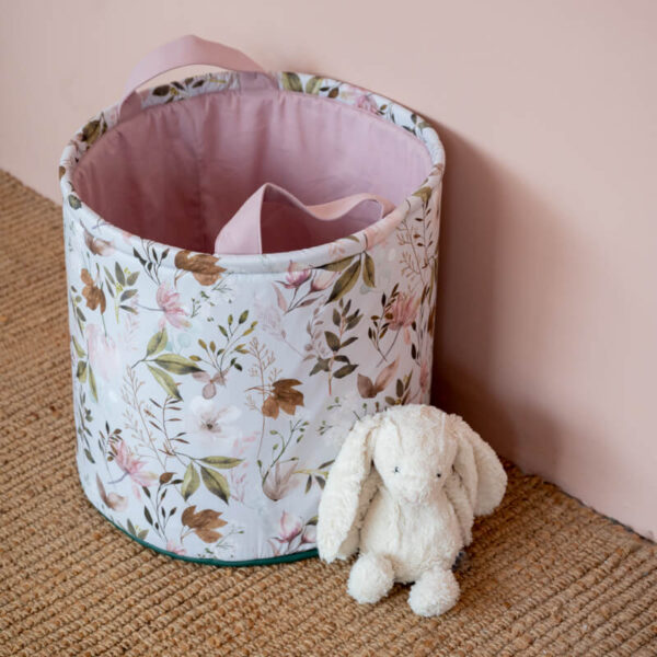 Υφασμάτινος σάκος αποθήκευσης παιχνιδιών με Peonies print | Karfitsomenosgatos