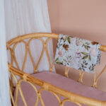 Σετ σεντόνια λίκνου 2 τεμαχίων από βαμβάκι Oeko-Tex με Peonies print | Karfitsomenosgatos