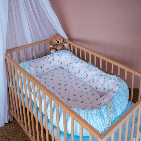 Βρεφική φωλίτσα από βαμβάκι Oeko-Tex με print Toys Boy - Karfitsomenosgatos