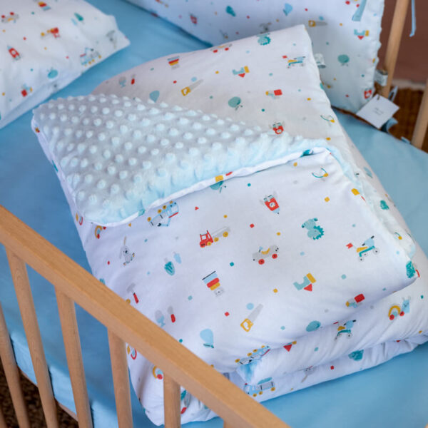 Βρεφικό βαμβακερό πάπλωμα με print Toys Boy | Karfitsomenosgatos