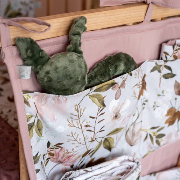 Θήκη οργάνωσης κούνιας από βαμβάκι Oeko-Tex με Peonies print | Karfitsomenosgatos