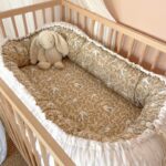 Βρεφική φωλίτσα από οργανικό βαμβάκι Oeko-Tex με print Swallow | karfitsomenosgatos