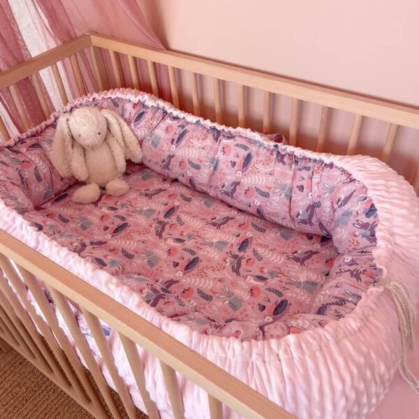 Βρεφική φωλίτσα από οργανικό βαμβάκι Oeko-Tex με print Owl Forest | Karfitsomenosgatos