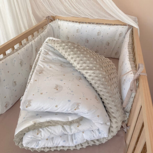 Βρεφικό βαμβακερό πάπλωμα με print To The Moon | Karfitsomenosgatos