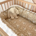 Βρεφική φωλίτσα από οργανικό βαμβάκι Oeko-Tex με print Swallow | karfitsomenosgatos