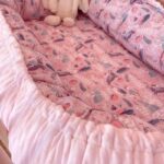 Βρεφική φωλίτσα από οργανικό βαμβάκι Oeko-Tex με print Owl Forest | Karfitsomenosgatos