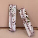 Βαμβακερά προστατευτικά ζώνης ασφαλείας 2 όψεων με print Peonies