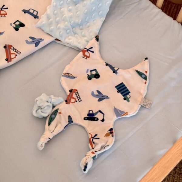 Βρεφικό πανάκι παρηγοριάς από βαμβάκι Oeko-Tex με Vehicles print | Karfitsomenosgatos