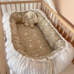 Βρεφική φωλίτσα από οργανικό βαμβάκι Oeko-Tex με print Swallow | karfitsomenosgatos