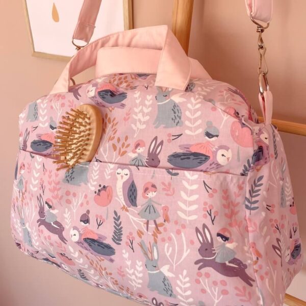 Υφασμάτινο Παιδικό Σακ Βουαγιάζ με Owl Forest print | Karfitsomenosgatos