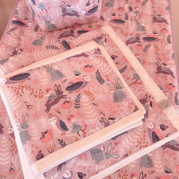 Σετ πετσέτες (2 τεμαχίων) από βαμβάκι Oeko-Tex με Owl Forest print | Karfitsomensogatos