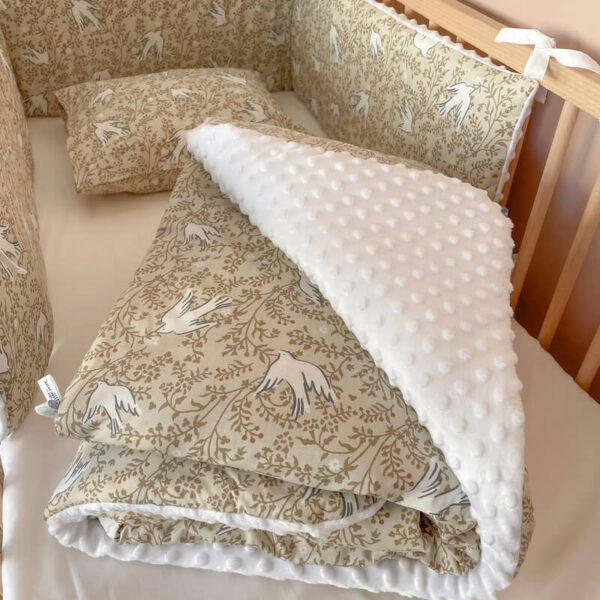 Βρεφικό βαμβακερό πάπλωμα με print Swallow | Karfitsomenosgatos