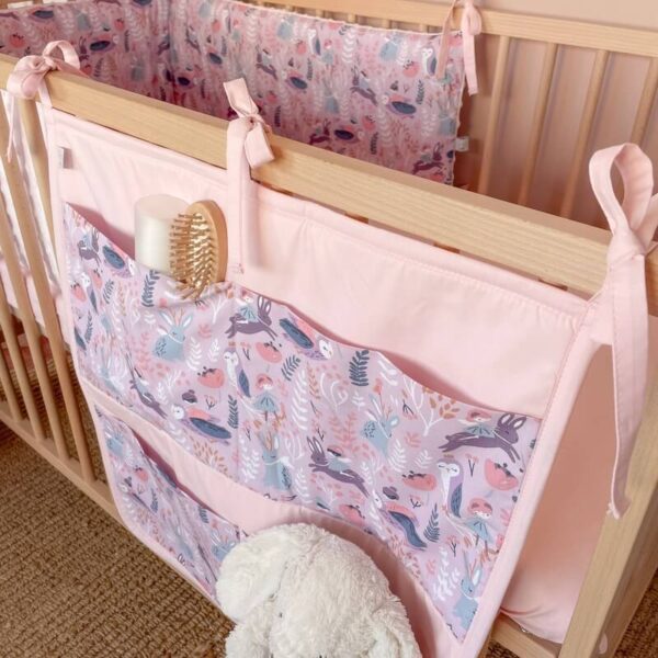 Θήκη οργάνωσης κούνιας από βαμβάκι Oeko-Tex με Owl Forest print | Karfitsomenosgatos