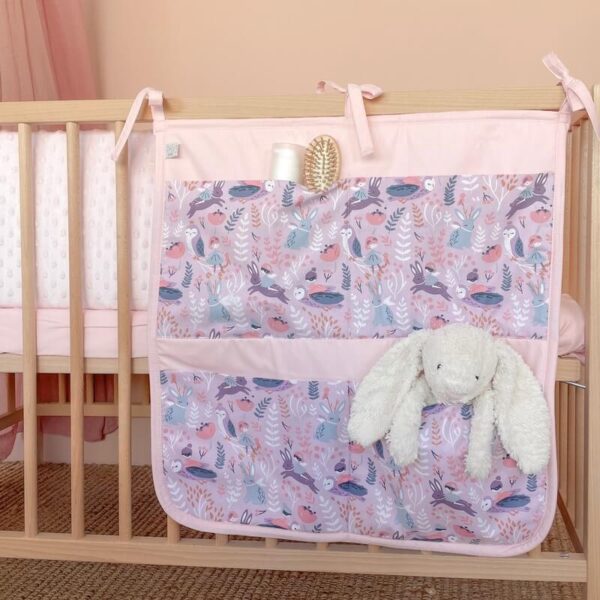 Θήκη οργάνωσης κούνιας από βαμβάκι Oeko-Tex με Owl Forest print | Karfitsomenosgatos