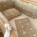 Σετ σεντόνια κούνιας 3 τεμαχίων από βαμβάκι Oeko-Tex με Swallow print | Karfitsomenosgatos