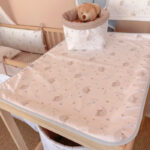 Αδιάβροχο κάλυμμα αλλαγής πάνας από οργανικό βαμβάκι Oeko-Tex με To The Moon print | Karfitsomenosgatos