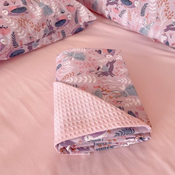 Βρεφική πικέ κουβέρτα με print Owl Forest | Karfitsomenosgatos