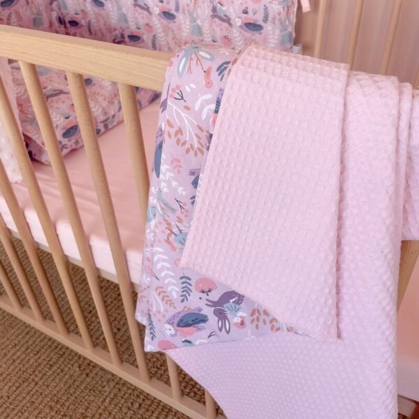 Βρεφική πικέ κουβέρτα με print Owl Forest | Karfitsomenosgatos