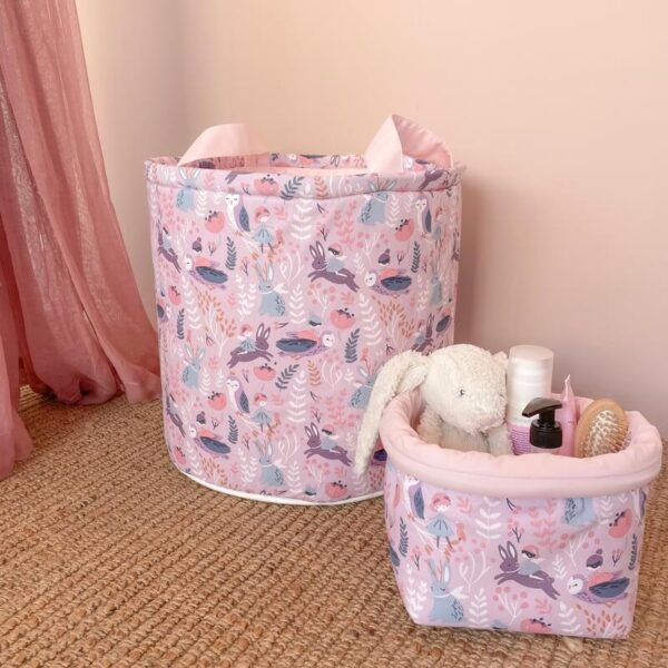 Υφασμάτινος σάκος αποθήκευσης παιχνιδιών με Owl Forest print | Karfitsomenosgatos