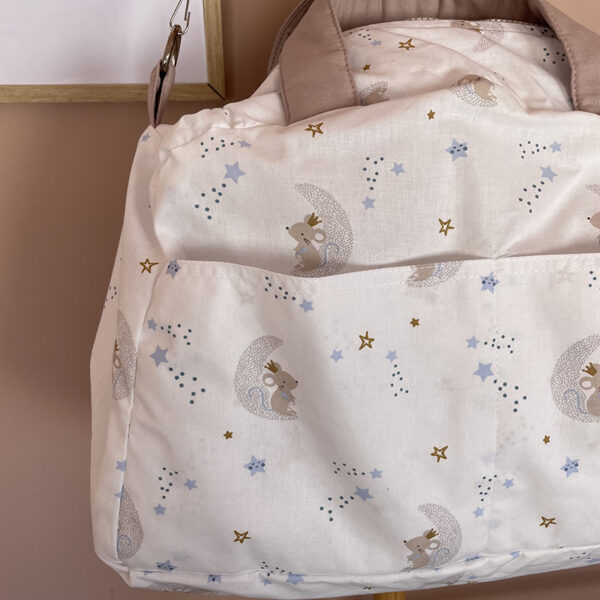 Υφασμάτινο Παιδικό Σακ Βουαγιάζ με To The Moon print