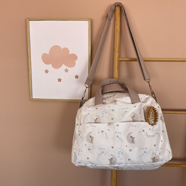 Υφασμάτινο Παιδικό Σακ Βουαγιάζ με To The Moon print