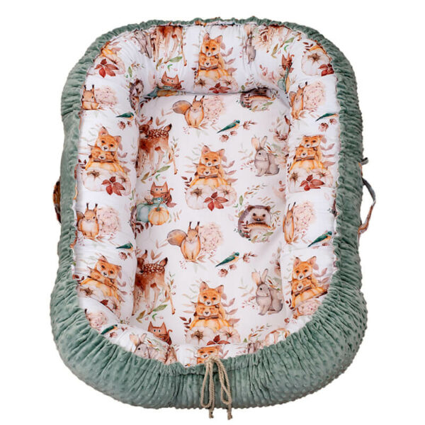 Βρεφική φωλίτσα από βαμβάκι Oeko-Tex με print Pumpkins