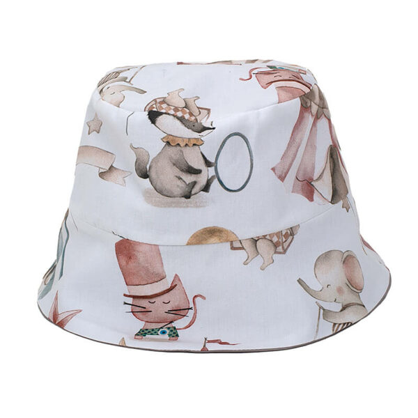 Παιδικό καπέλο unisex από βαμβάκι Oeko-Tex με Circus print | Karfitsomenosgatos
