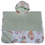 Παιδικό πόντσο θαλάσσης από οργανικό βαμβάκι Oeko-Tex με Pumpkins print | Karfitsomenosgatos