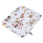 Βρεφικό πανάκι/πετσετάκι φροντίδας από βαμβάκι Oeko-Tex με Circus print | Karfitsomenosgatos