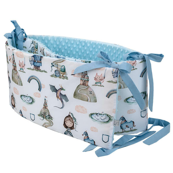 Βαμβακερή προστατευτική πάντα κούνιας με print Fairytale | Karfitsomenosgatos